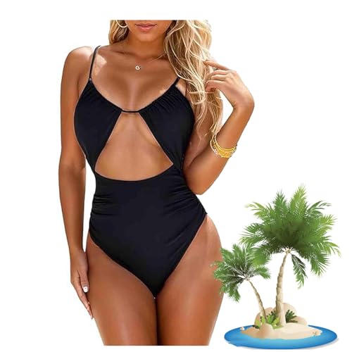 Rorcie Cut-Out Tummy Control One Piece Swimsuit, Shecurve Bathing Suit, Rorcie Swimsuit, Tummy Control Bathing Suits (Black,Small) von NPSMOPC