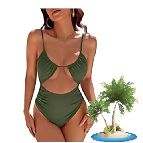Rorcie Cut-Out Tummy Control One Piece Swimsuit, Shecurve Bathing Suit, Rorcie Swimsuit, Tummy Control Bathing Suits (Green,Large) von NPSMOPC