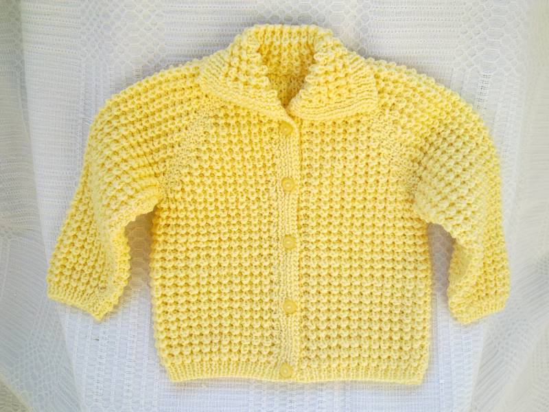 Baby Pullover Gelb Strickjacke Kleinkind Junge Mädchen 6-12 Monate von NPSunnyDay