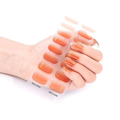 16 selbstklebende Wraps Gel-Nagellack-Streifen, volle Wraps, Nagellack-Aufkleber, Gel-Streifen, Gel-Aufkleber von NPXUAMTJ