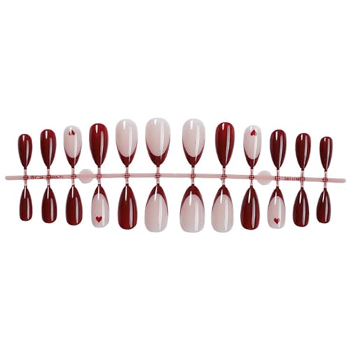 24pcs Press Auf Nägeln Mandel Acrylnägel Vollbezüge Französische Spitzen Glänzende Falsche Nägel Für Frauen Nägel Kunstdekoration von NPXUAMTJ