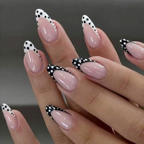 24pcsabs Drücken Auf Nägel Minimalisten Französisch Maniküre Polkas Punkte Muster Kleben Schnell Falsche Nägel Für Vielbeschäftigte Damen Weiß 24pcsabs Drücken Auf Nägel Minimalisten Französisch Maniküre Polkas Punkte Muster Kleben Schnell Falsche Nägel Für Vielbeschäftigte Damen Weiß von NPXUAMTJ