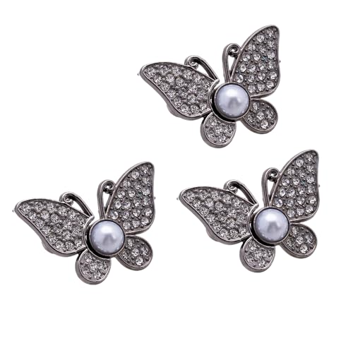 3pcs Modische Perlen Strassstresssteine Schmetterling Taille Anstrahlung Taille Straffungsstoffe Für Lose Hosen Jeans Frauen Mädchen Verwenden Ein Verstellbares Stramm Für Lose Jeans von NPXUAMTJ