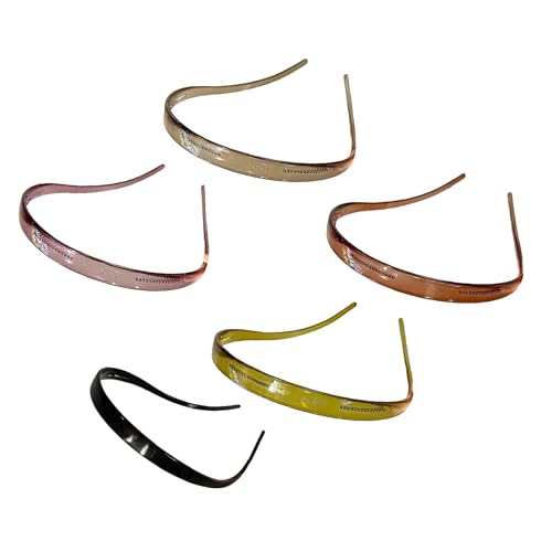 5 Stück Kamm-Haarbänder für Frauen, dünnes Stirnband für Brille, bequeme Haarbänder, modische Stirnbänder von NPXUAMTJ