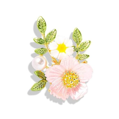 Blumenbrosche Mit Kristallperlen Verzierung Sparklining Kristallblume Form Trendy Women Accessoires Schmuck Damen Statement Brosche Brosche von NPXUAMTJ