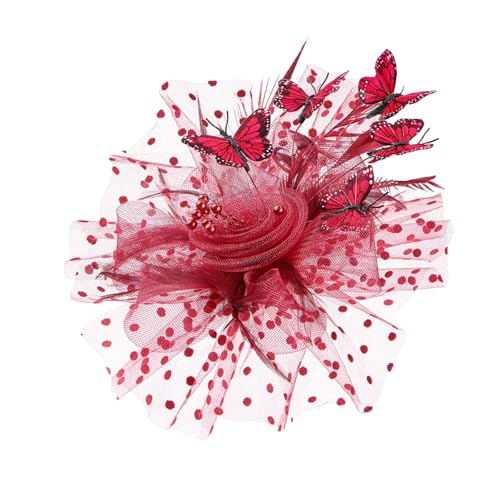 Braut Fascinator Mit Kunstperlen Schmetterling Stirnband Haarzubehör Für Hochzeit von NPXUAMTJ