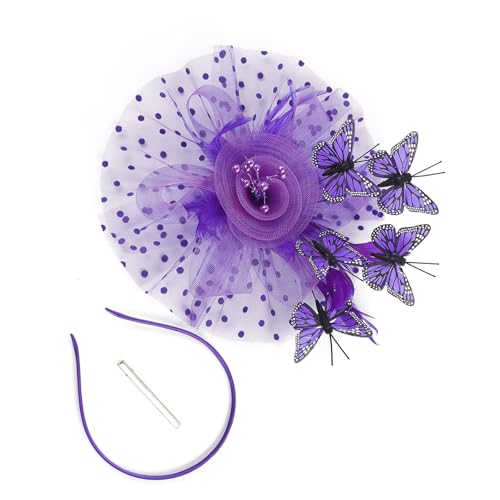 Braut Fascinator Mit Kunstperlen Schmetterling Stirnband Haarzubehör Für Hochzeit von NPXUAMTJ