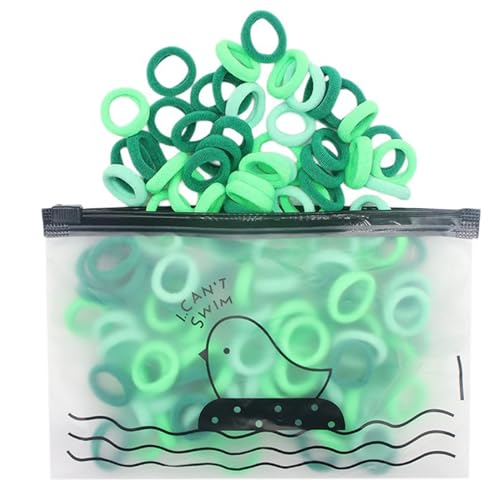 Bunte Haargummis für Damen und Mädchen, 100 Stück, elastische Haarbänder für verschiedene Looks von NPXUAMTJ