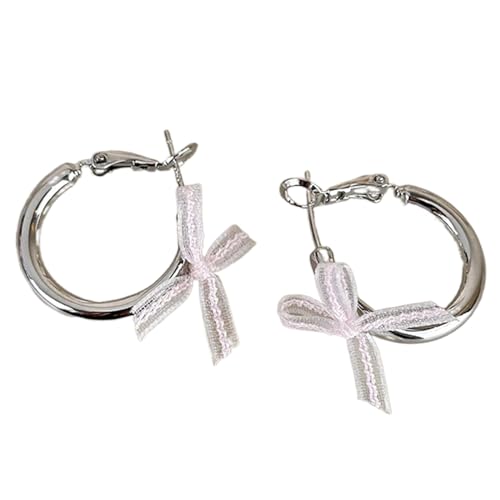 Bunte Spitzenbänder Bowknotohrringe Elegante Und Süße Frauenohrringe Zierliche Spitze Ribbon Bowknot Ohrstifte Orament von NPXUAMTJ