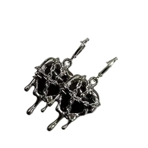 Edgy Gothic Heart/Star Dangle Ohrringe Leichtes Ohrzubehör Mode Frauen Schmuck Für Trendige Outfits Alltägliches Gotisches Accessoires von NPXUAMTJ