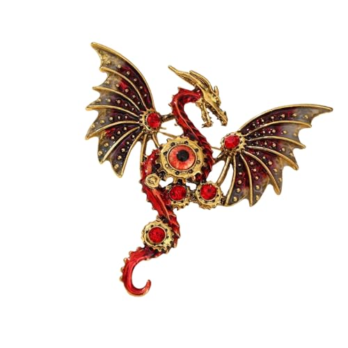 Elegant Dragon Inspirierte Brosche Für Alltägliche Kleidung Robuster Metallnad von NPXUAMTJ