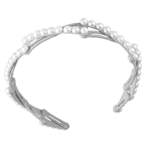Elegante Kunstperlen Dekoriertes Haar Accessoire Für Frauen Und Mädchen Faltbare Und Tragbare Stirnband Haardekoration Bequemer Reifen von NPXUAMTJ
