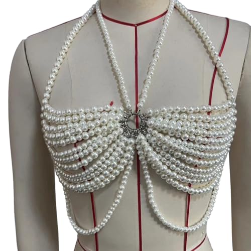 Elegante Perlen Quasten Körperkette Halskette Mode Accessoire Für Frauen Outfits Hochzeiten Und Partys Supplies Tragen Party Outfit Accessoire von NPXUAMTJ