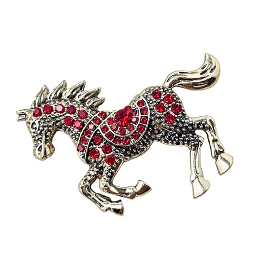 Elegante Reitreiter Emaillierte Brosche Mit Kristallakzent Metall Pin Mode Kleidung Accessoire Zum Täglichen Accessorisieren Eleganter Pferdeschmuck von NPXUAMTJ