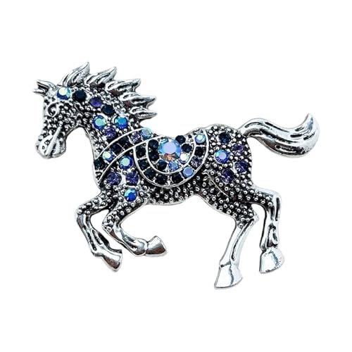 Elegante Reitreiter Emaillierte Brosche Mit Kristallakzent Metall Pin Mode Kleidung Accessoire Zum Täglichen Accessorisieren Eleganter Pferdeschmuck von NPXUAMTJ
