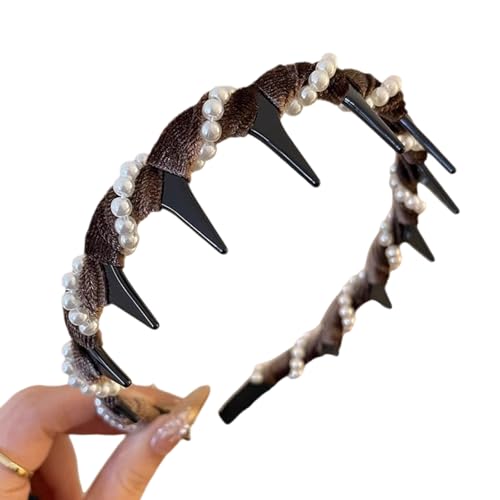 Elegante Samtkünstlungskristalle Verschönerte Stirnbänder Bequeme Nicht Slip Design Haarstyling Accessoire Für Frauen Velvets Strauchsteine Winken Stirnbänder von NPXUAMTJ