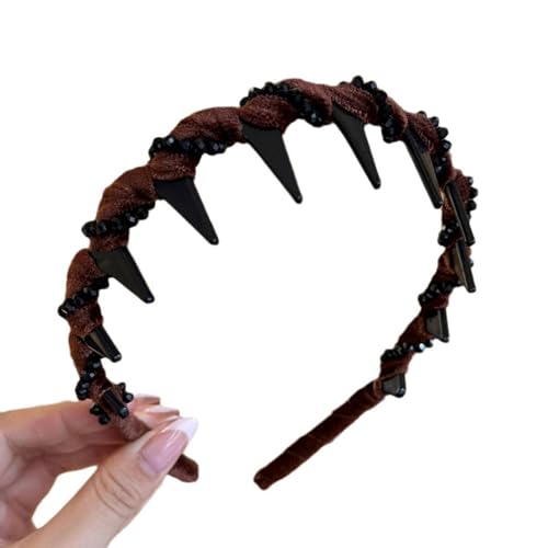 Elegante Samtkünstlungskristalle Verschönerte Stirnbänder Bequeme Nicht Slip Design Haarstyling Accessoire Für Frauen Velvets Strauchsteine Winken Stirnbänder von NPXUAMTJ