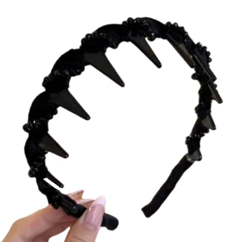 Elegante Samtkünstlungskristalle Verschönerte Stirnbänder Bequeme Nicht Slip Design Haarstyling Accessoire Für Frauen Velvets Strauchsteine Winken Stirnbänder von NPXUAMTJ