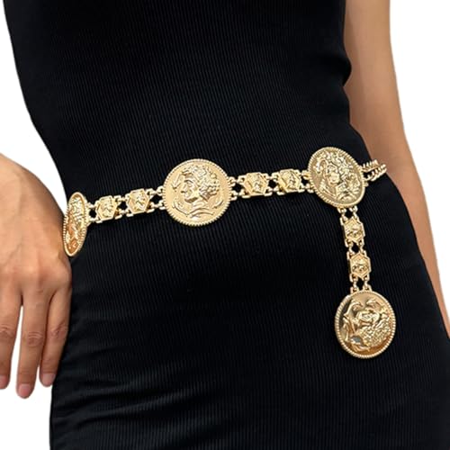 Eleganter Taillengürtel Ästhetischer Charme Foto Requisiten Gürtel Für Jeans Kleid Körper Schmuck Metallic Kette Frauen Taillenkette Körperschmuck von NPXUAMTJ