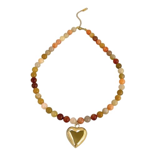 Elegantes Herzheiz Halskette Perlenkette Halskette Natursteine Eleganter Partyschmuck Für Mode Outfits Elegantes Herzheiz Halskette Perlenkette Halskette Natursteine Eleganter Partyschmuck Für Mode Outfits von NPXUAMTJ
