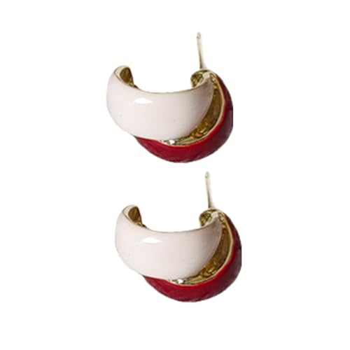 Farbblöcke Ohrstifte Stilvolle Ohrringe Unregelmäßige Glasierte Ohrwäsche Hochzeitsgeschenk Modezubehör Für Frauen Und Mädchen von NPXUAMTJ