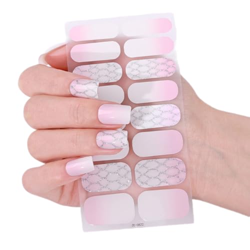French Tip Nails Polish Strips Nails Art Sticker Glittering Gels Nails Strips Gels Nails Wraps Nails Art Decoration von NPXUAMTJ