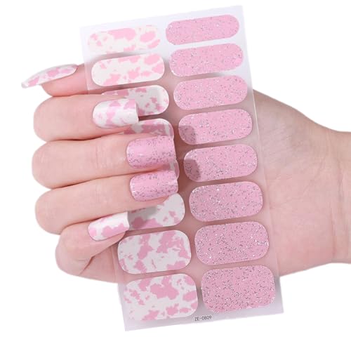 French Tip Nails Polish Strips Nails Art Sticker Glittering Gels Nails Strips Gels Nails Wraps Nails Art Decoration von NPXUAMTJ