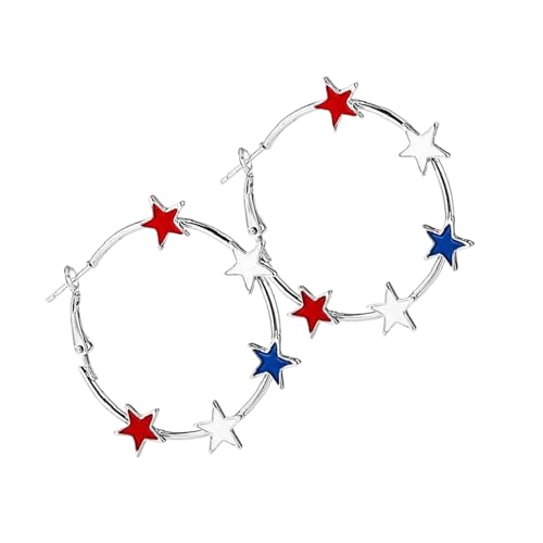 Geometrische Legierungsohrringe Star Designs Casual Wear Daily Outfit Vielseitige Mode Accessoire Mode Ohrringe von NPXUAMTJ