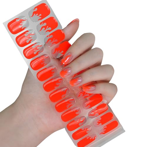 Halbgehärtete Gelnägel, Aufkleber, leuchtet im Dunkeln, Nagellackstreifen, Halloween-Nagelstreifen, Kunstdekoration von NPXUAMTJ