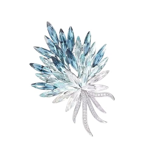 Handwerklich Geschnitzter Kristallbrosche Featherlight Legierung Accessoire Mit Robustem Verschluss Handwerklicher Kristall Lappelstift Für Event Frauen Modeschmuck Brosche Brosche von NPXUAMTJ