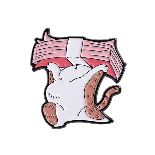 Katzenabzeichen Brosche Rostsichere Legierung Dekoration Für Bekleidungskappen Taschen Nachdenkliche Haustierfans Pendelstil Katzennadel von NPXUAMTJ