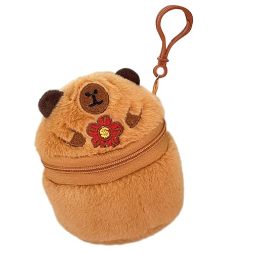 Kopfhörerspeicherbeutel Schöne Capybara Münzbeutel Plüschmünzen Geldbeutel Anhänger Kopfhörer Hülle Cartoon Tierbeutel Kopfhörer Speichertasche Schöne Capybara Münze Pendellschütze Plüscht von NPXUAMTJ