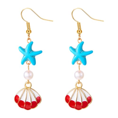 Künstlerische Strandohrringe Muscheln Dangle Designs Bequemer Legierungshaken Für Empfindliche Ohrtage Tag Zu Nacht Tragen Muscheln Ohrringe Berufungs Schmuck Schmuck von NPXUAMTJ