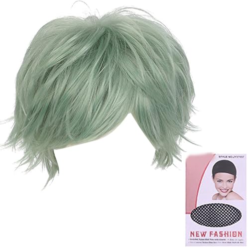 Kurzes Haar Full Head Toupe Hair Piece Einzigartige Haarfarbe Für Halloween Cosplay Masquerade Photo Requisiten von NPXUAMTJ