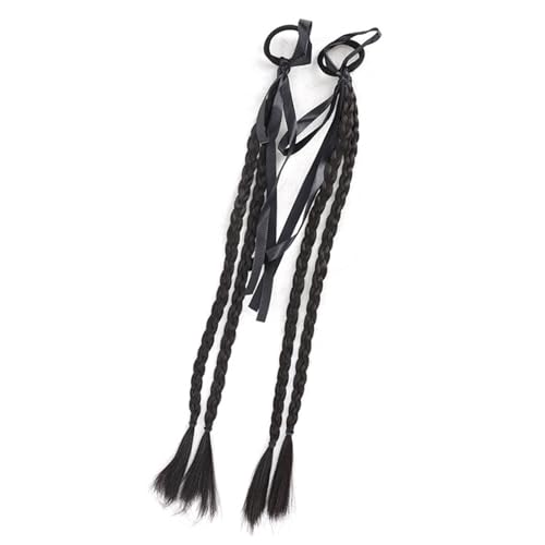 Mädchen Geflochtene Haarverlängerungen Haarstück Synthetische Falsche Pferdeschwanz Für Anime Coser Street Photography Haarbindungen Schnellstyling Schleifen Dekorierte Pferdeschwanzverlängerungen von NPXUAMTJ