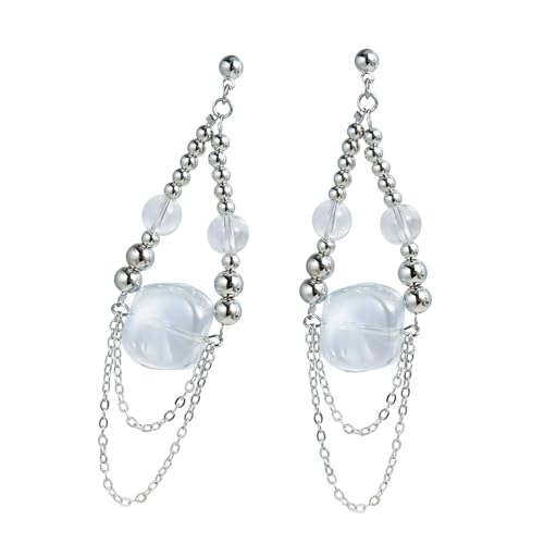 Mode Kettenohrringe Mit Tröpfchendesign Leichte Dangle Ohrringe Mit Einzigartigen Quastenketten Accessoire Blue von NPXUAMTJ