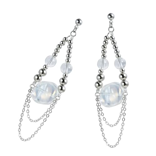 Mode Kettenohrringe Mit Tröpfchendesign Leichte Dangle Ohrringe Mit Einzigartigen Quastenketten Accessoire Blue von NPXUAMTJ