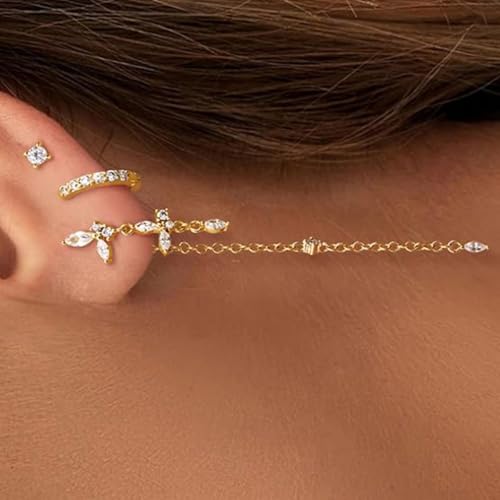 Mode Long Quasten Ohrringe Set Mit Funkelnden Zirkonsteinen Einzigartige Ohrverzierung Für Vielseitiges Styling von NPXUAMTJ
