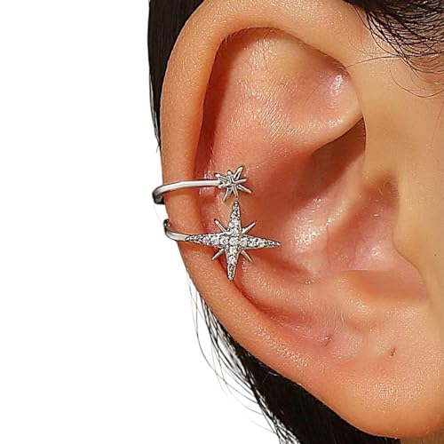 Mode Ohrmanschette Kein Durchdringender Schmuck Casual Accessoire Legierungstextur Für Pendelfeiern Und Reisstein Edelsteine Ohrringe von NPXUAMTJ