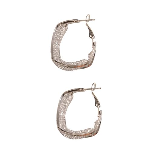 Modequadratische Ohrringe Für Frauen Elegantes Mesh Zirkon Reifoopoop Juwelier Accessoire Für Partys Und Geburtstage von NPXUAMTJ