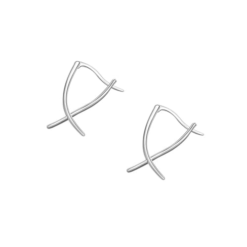 Moderne Geometrische Linie Ohrmanschette Versilbert Tragbarer Schmuck Für Frauen Tägliche Verschleißkiste Enthalten Silber Ohrhörer. von NPXUAMTJ