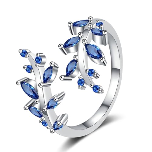 NPXUAMTJ 1. Handgefertigte Kupferbaumringe Mit Kristallakzenten Leichter Zweig Design Schmuck Für Die Tägliche Eleganz Robuster Kupfer Mode von NPXUAMTJ