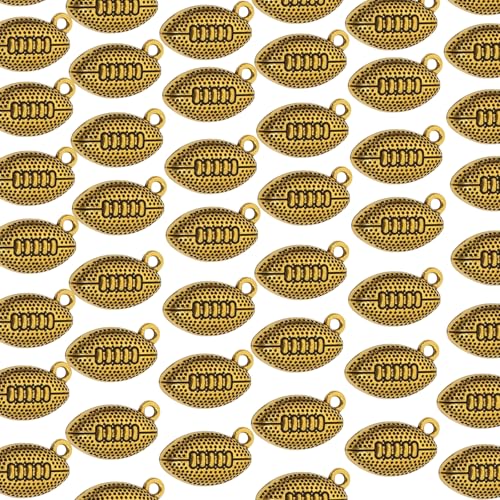 NPXUAMTJ 100pcs Vintage Alloy Sport Thematische Anhänger Fußball Schmuckanhänger Für Schmuck Und Handwerksprojekte von NPXUAMTJ