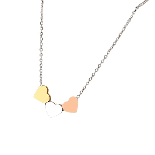 NPXUAMTJ 1pc 3 Herzen Halskette Verstellbare Schlüsselbeutelkette Für Frauen Mädchen Party & Jubiläen Und Daten von NPXUAMTJ