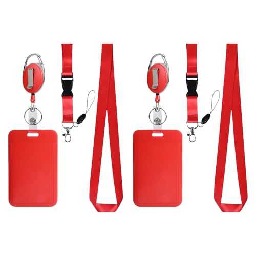 NPXUAMTJ 2Set Abzeichenhalter Vertikaler Auszeichenkartenhalter Mit Abnehmbarem Nacken Lanyard Riemen Und Einziehbar von NPXUAMTJ