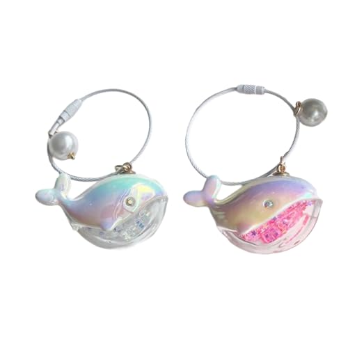 NPXUAMTJ 2pieces Whale Keychains Einzigartige Schlüsselschmuck Farbige Schlüsselhalter Paar Schlüsselzubehör Für Mode Enthusiasten Vorhanden von NPXUAMTJ
