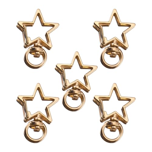 5pcs Star Designs Legierung Schlüsselbeutel Trage Resistant Bag Anhänger Key Taschen Zauber Für Sichere Schlüsselbundbefestigung von NPXUAMTJ