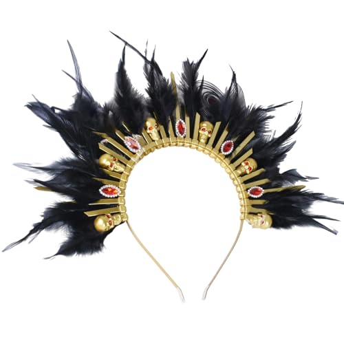 NPXUAMTJ Bezaubernde Elegante Inspirierte Gefiederte Kronen Für Kostümveranstaltungen Cosplay Feierlichkeiten SND Besondere Anlässe Outfits von NPXUAMTJ