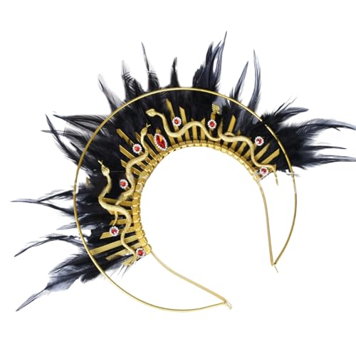 NPXUAMTJ Bezaubernde Elegante Inspirierte Gefiederte Kronen Für Kostümveranstaltungen Cosplay Feierlichkeiten SND Besondere Anlässe Outfits von NPXUAMTJ