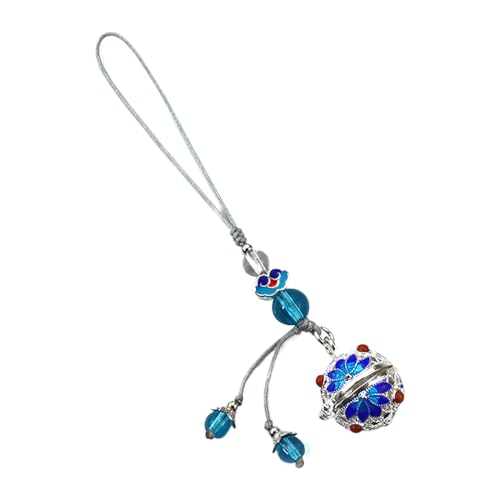 NPXUAMTJ Blauperlenschlüsselkäse Ätherische Öl Diffusor Anhänger Blauperlen Seil Schlüsselbund Ätherisch Öl Diffusor Caller Lockers Keyring von NPXUAMTJ